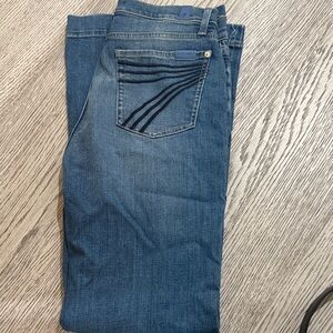 7 For All Mankind Blue Flare & Wide Leg Jeans